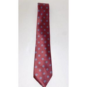 Oscar De La Renta Burgundy Silk Tie